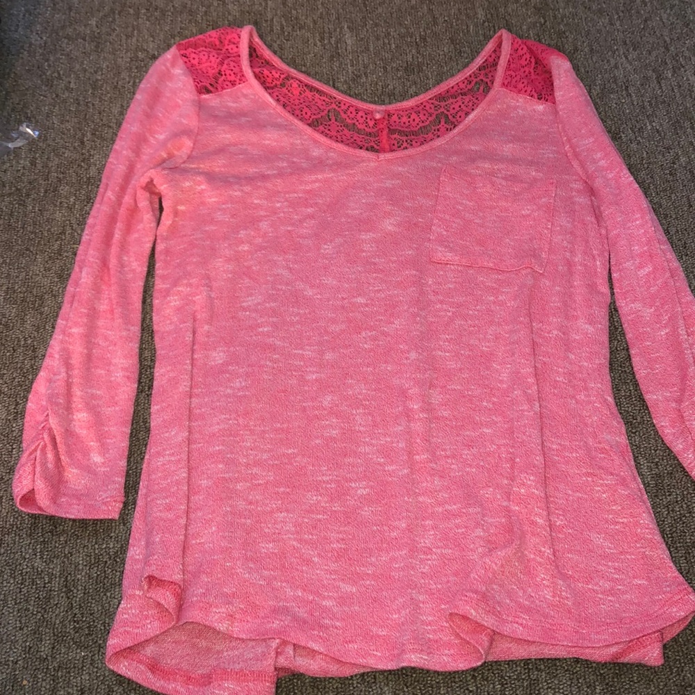 Shirt with lace